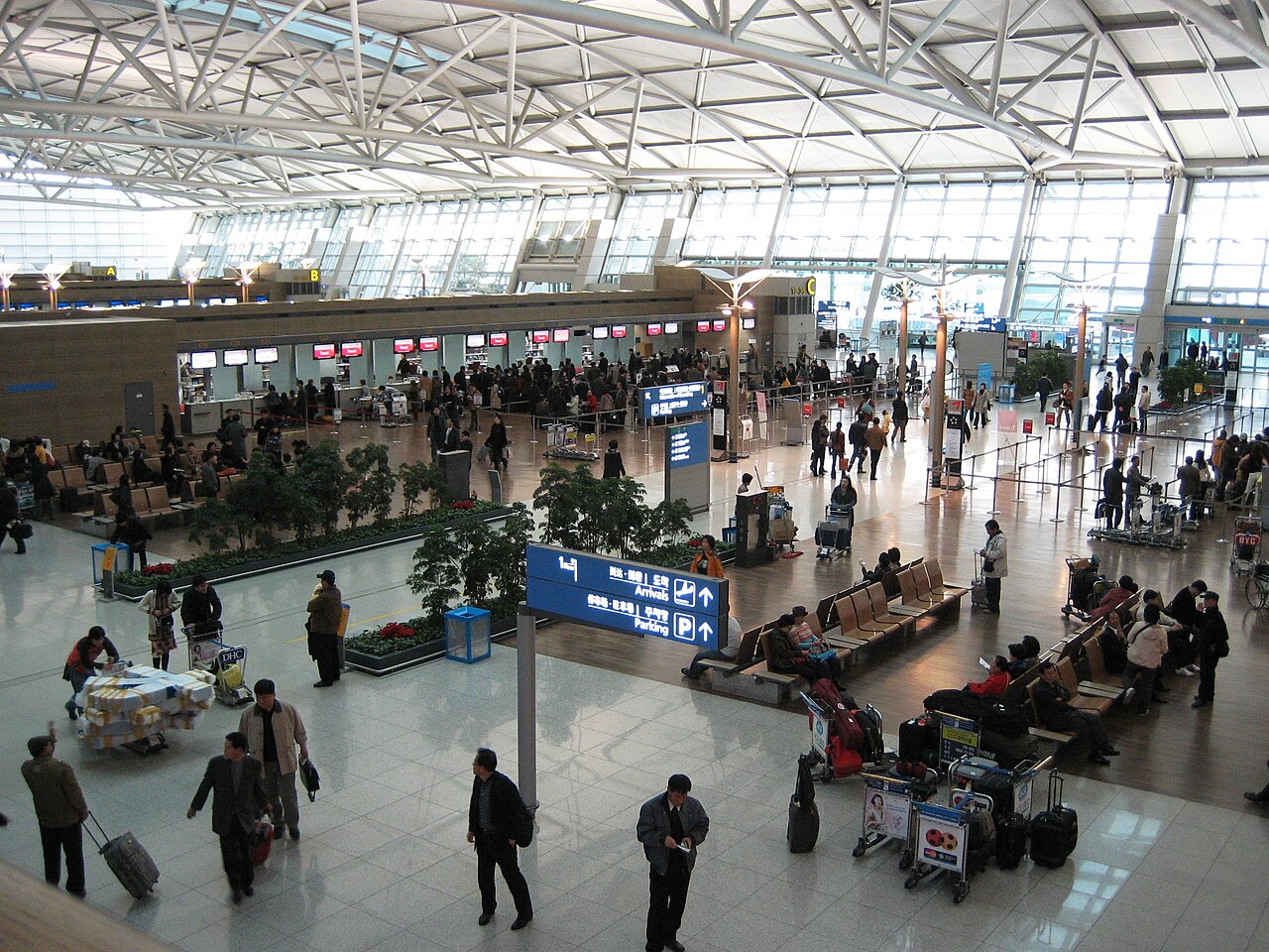 Departure hall at Incheon International Airport