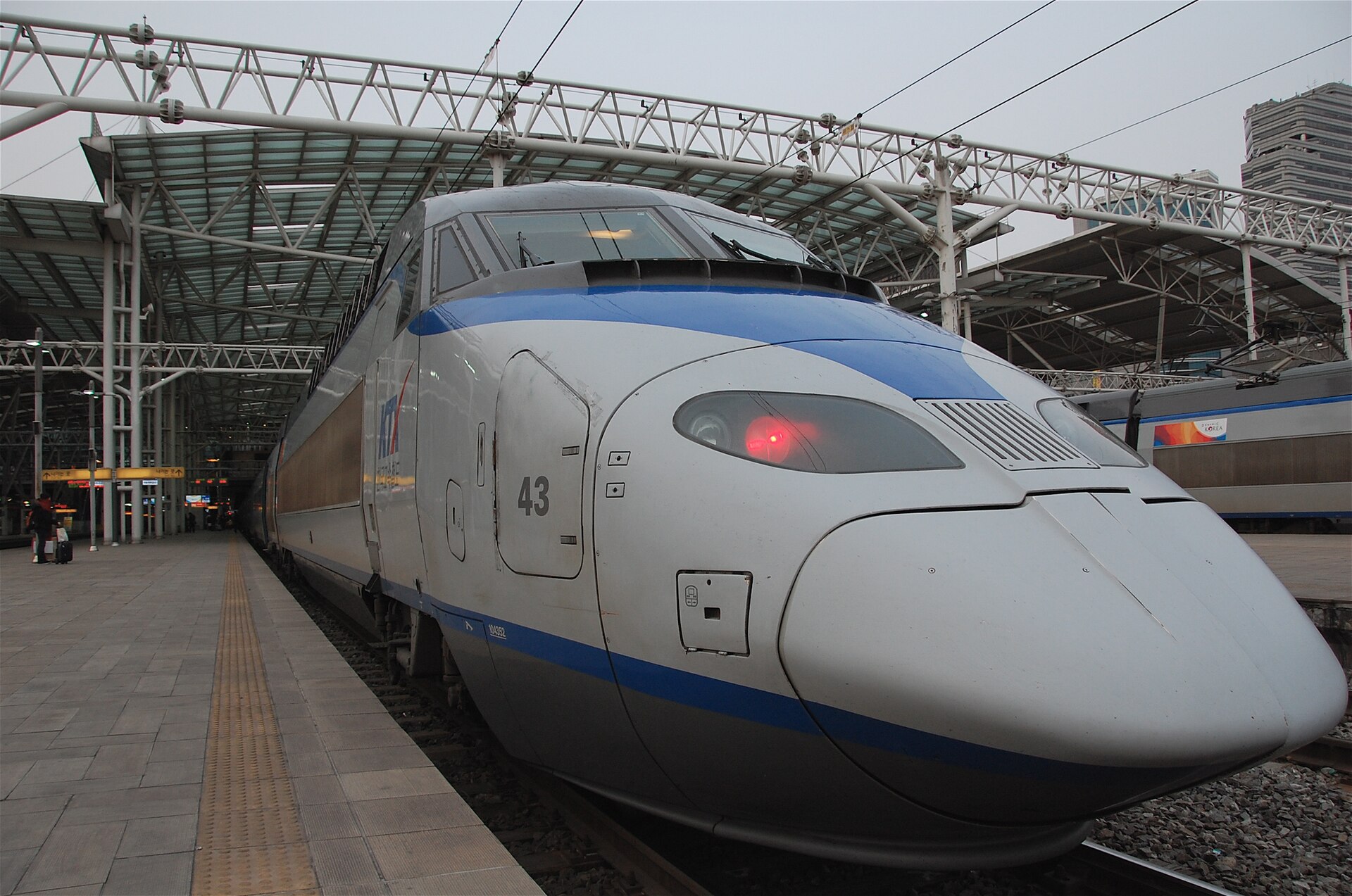 A KTX high-speed train in Korea