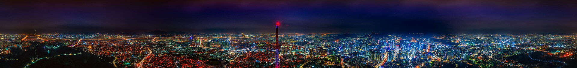 從N首爾塔看出去的首爾夜景全景