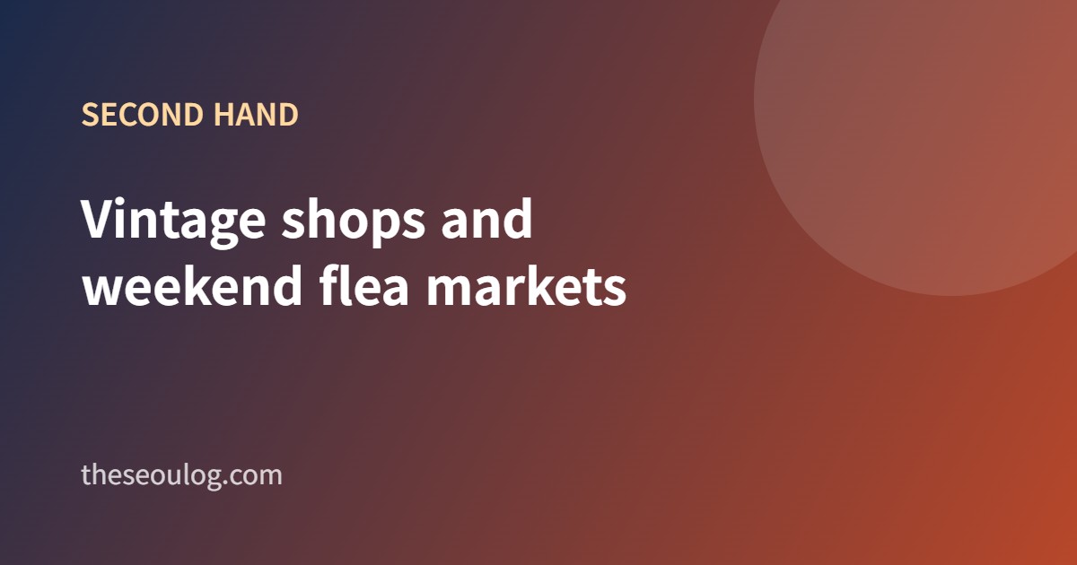 Seoul vintage and flea market guide card image