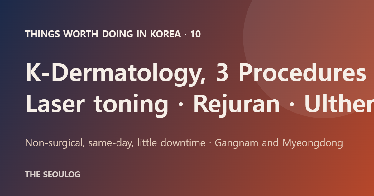 K-dermatology three procedures title card