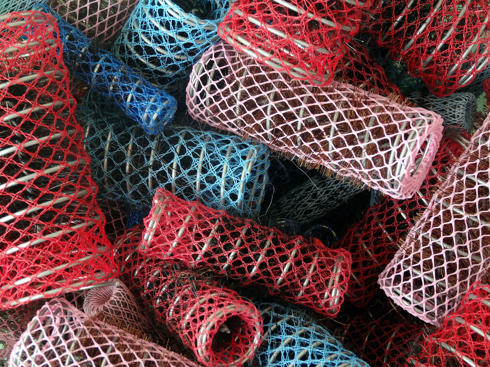 Colourful perm rods used at Korean hair salons