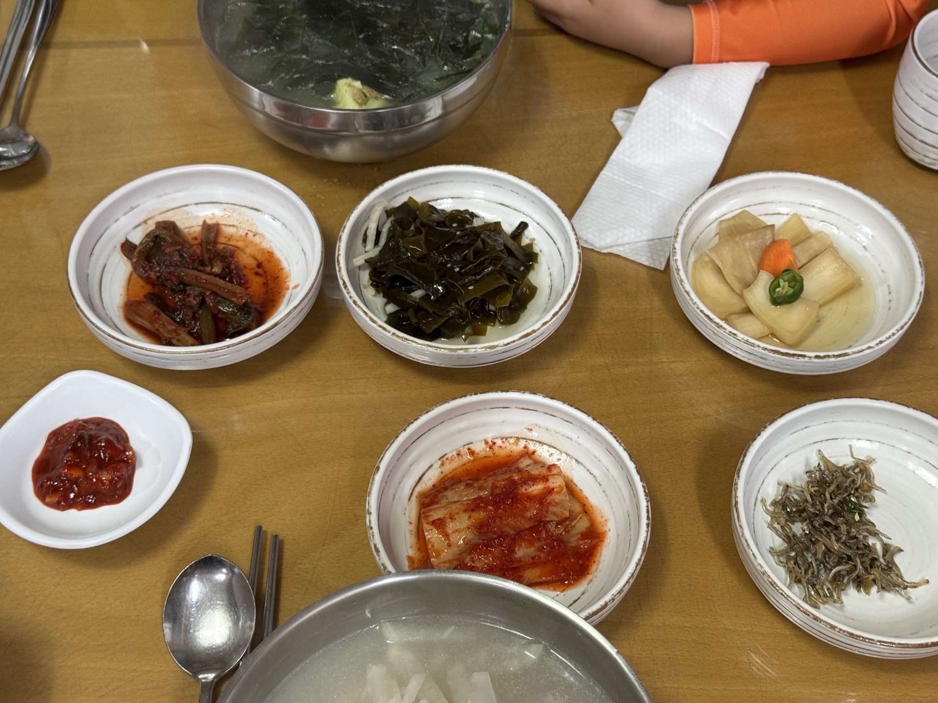 Side dishes served one to a small plate
