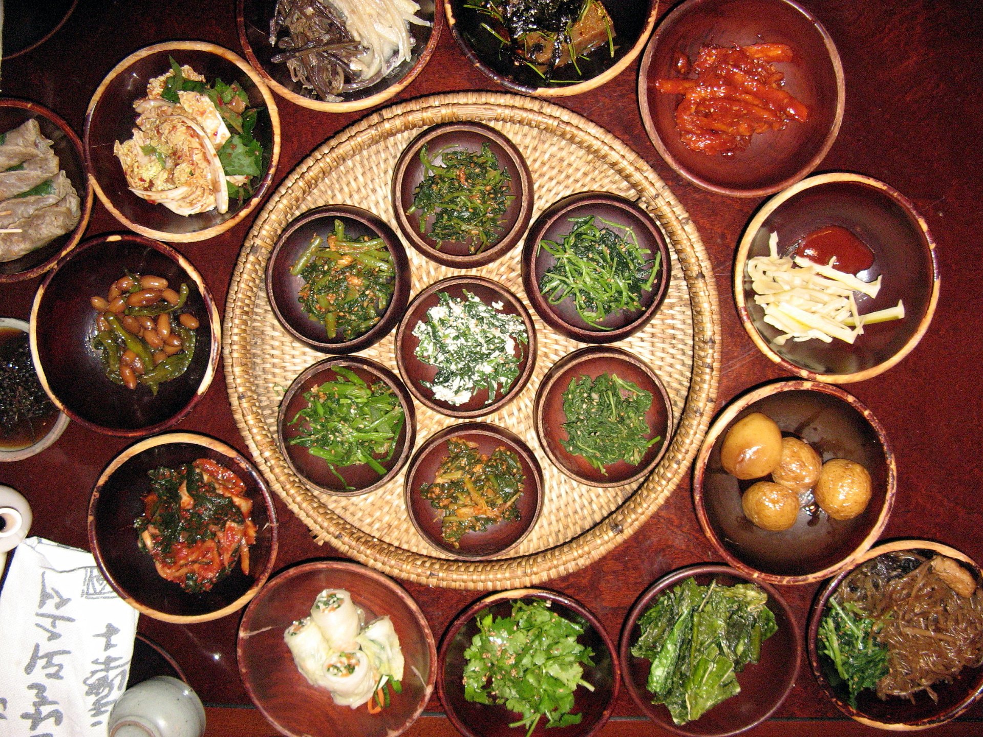 Plate of vegetable dishes