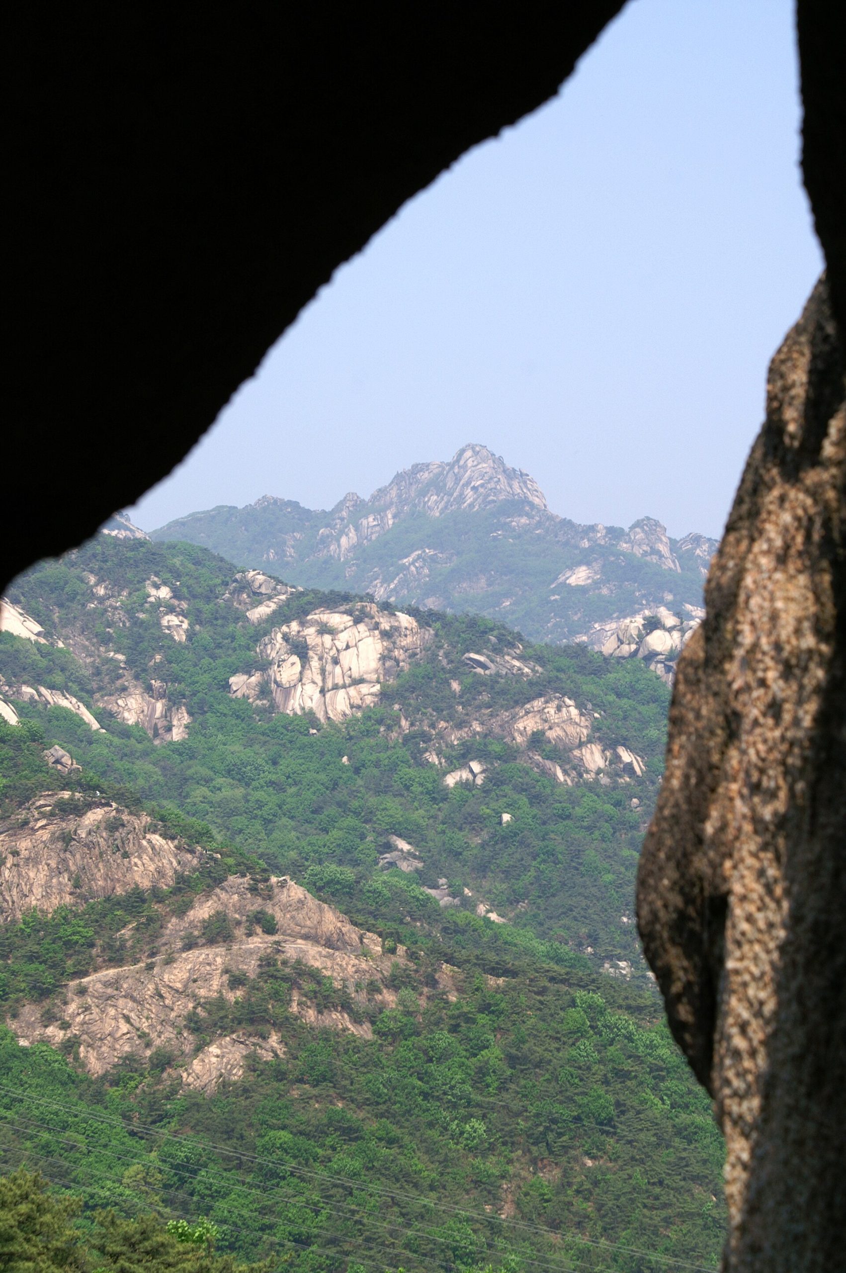 A ridge of granite peaks on Bukhansan