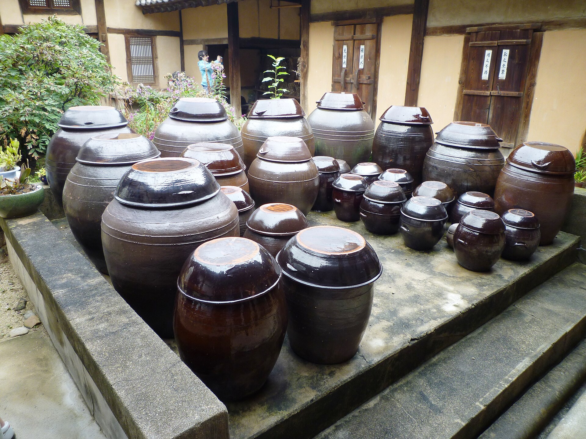 Onggi jars used to store kimchi