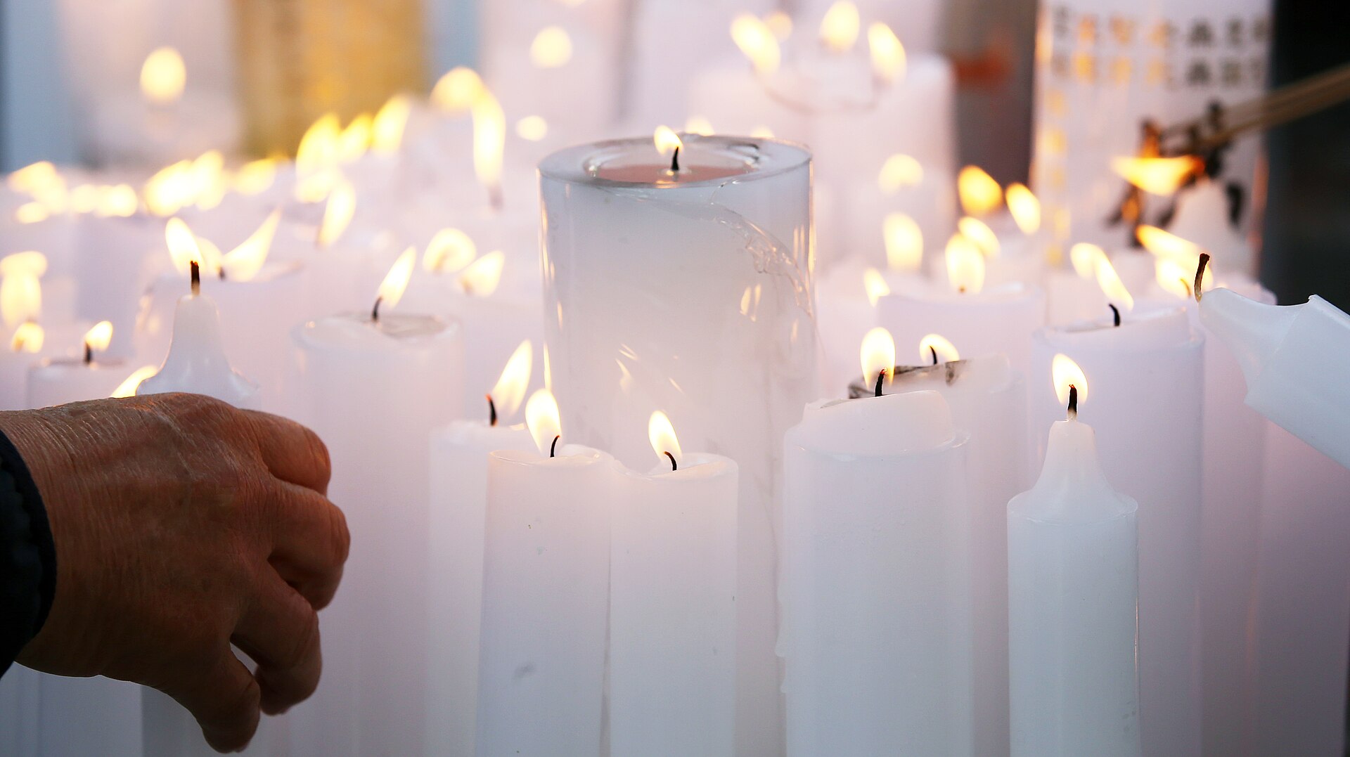 Candlelight in a temple