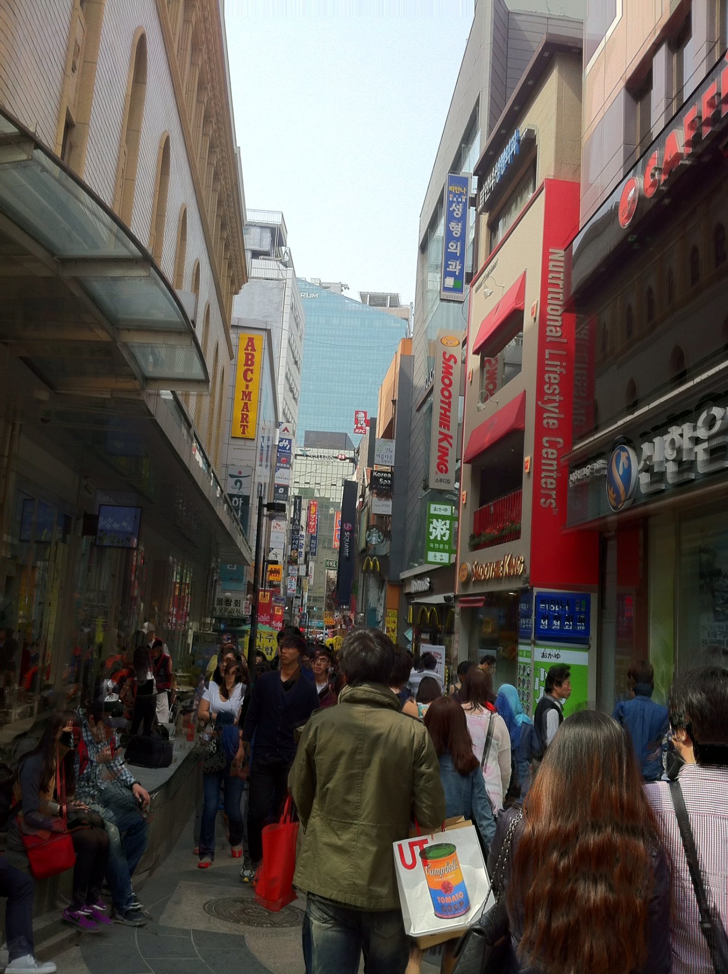 Shopping street at Myondon , Seoul - panoramio