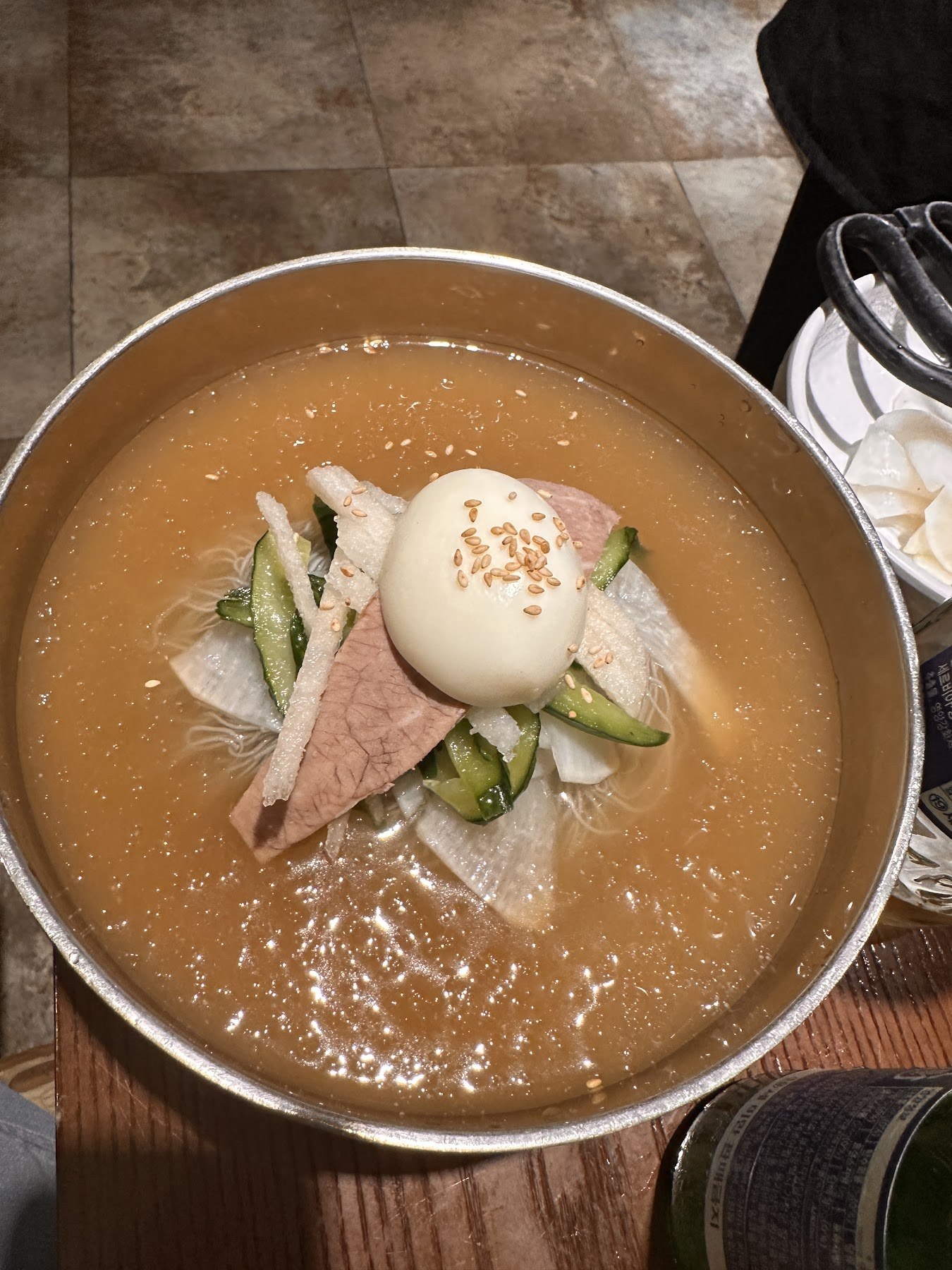 A bowl of naengmyeon to finish